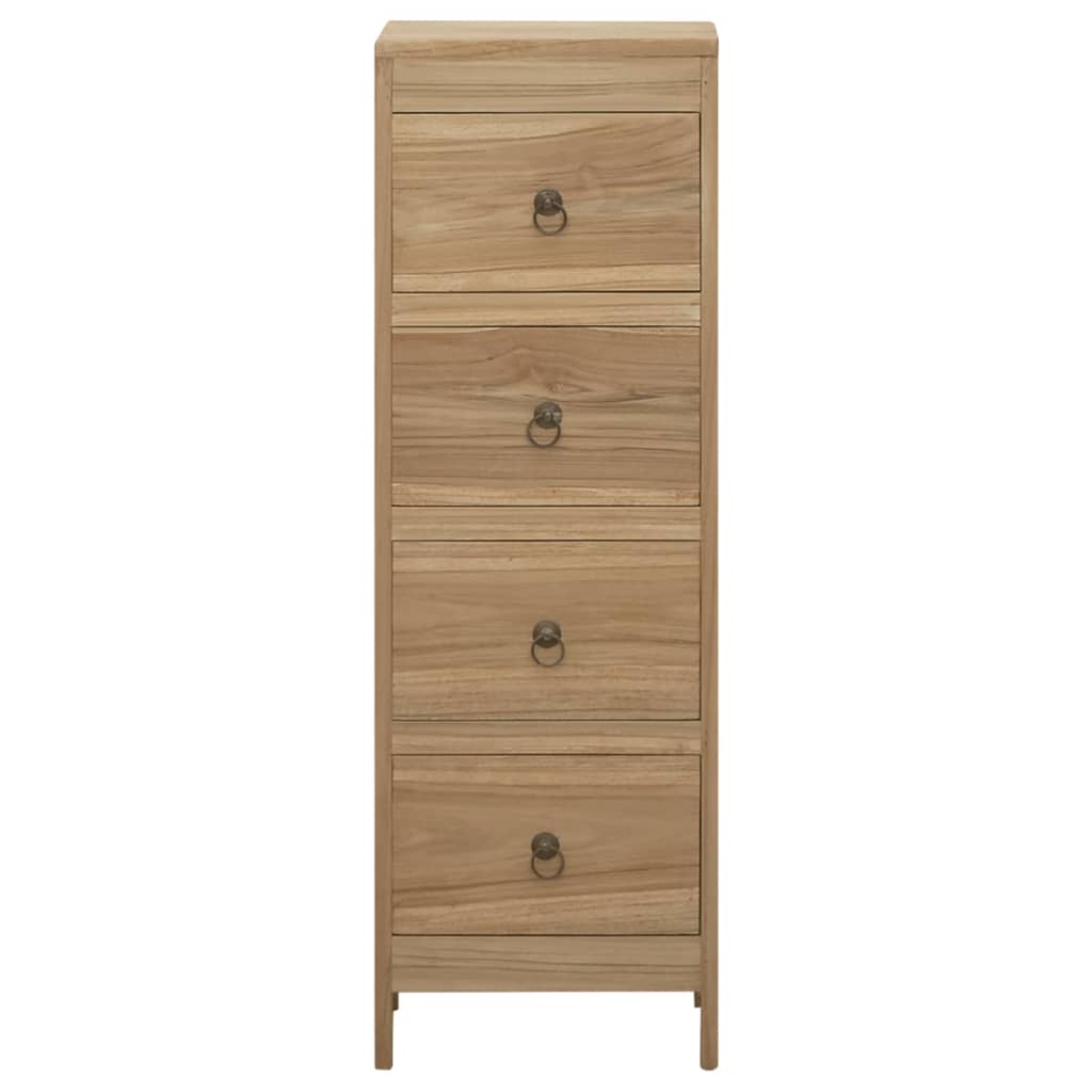 Komoda Se Zásuvkami 30 X 30 X 90 Cm Masivní Teakové Dřevo