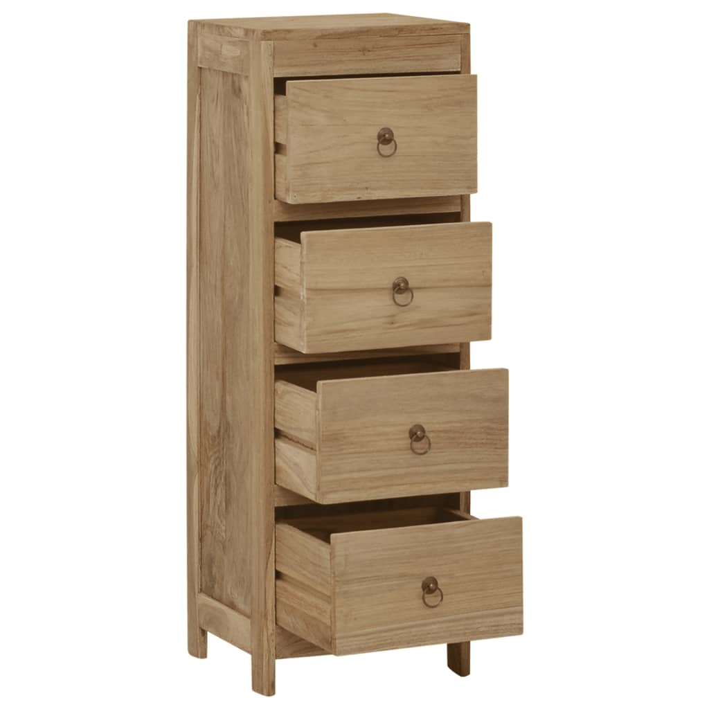 Komoda Se Zásuvkami 30 X 30 X 90 Cm Masivní Teakové Dřevo