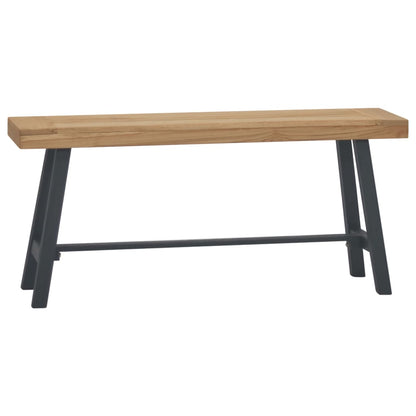 Lavice 110 Cm Masivní Teakové Dřevo Bílá