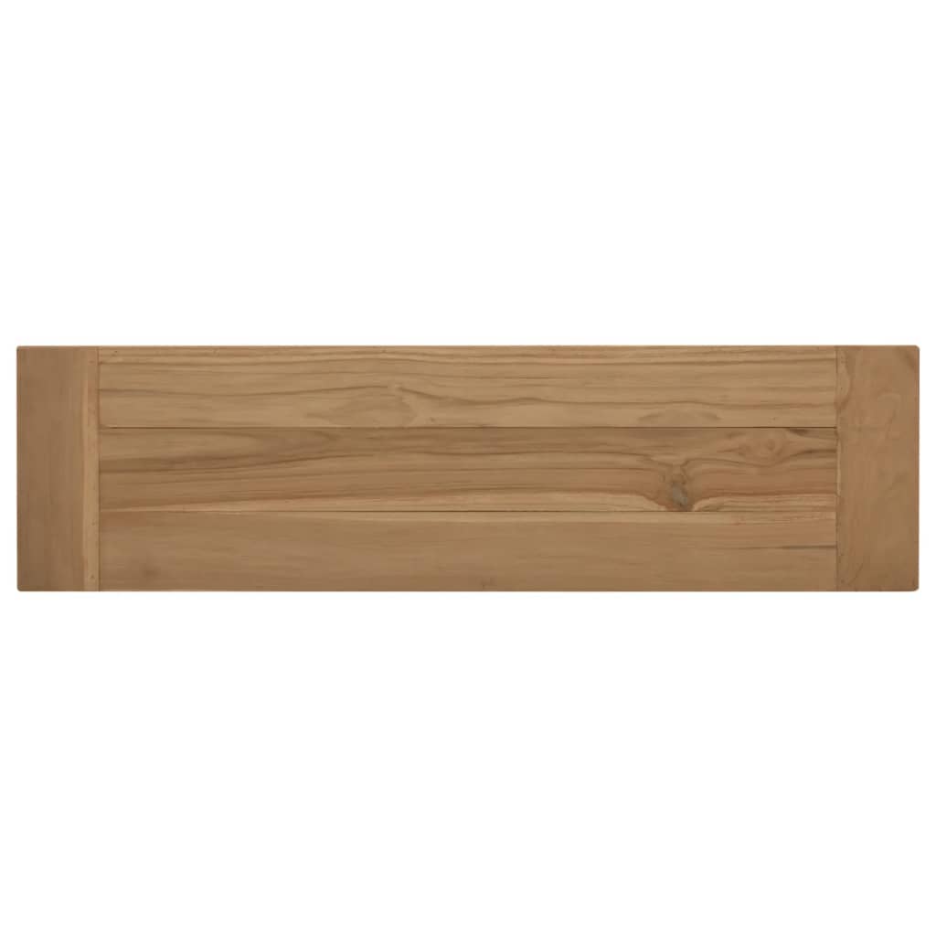 Lavice 110 Cm Masivní Teakové Dřevo Bílá