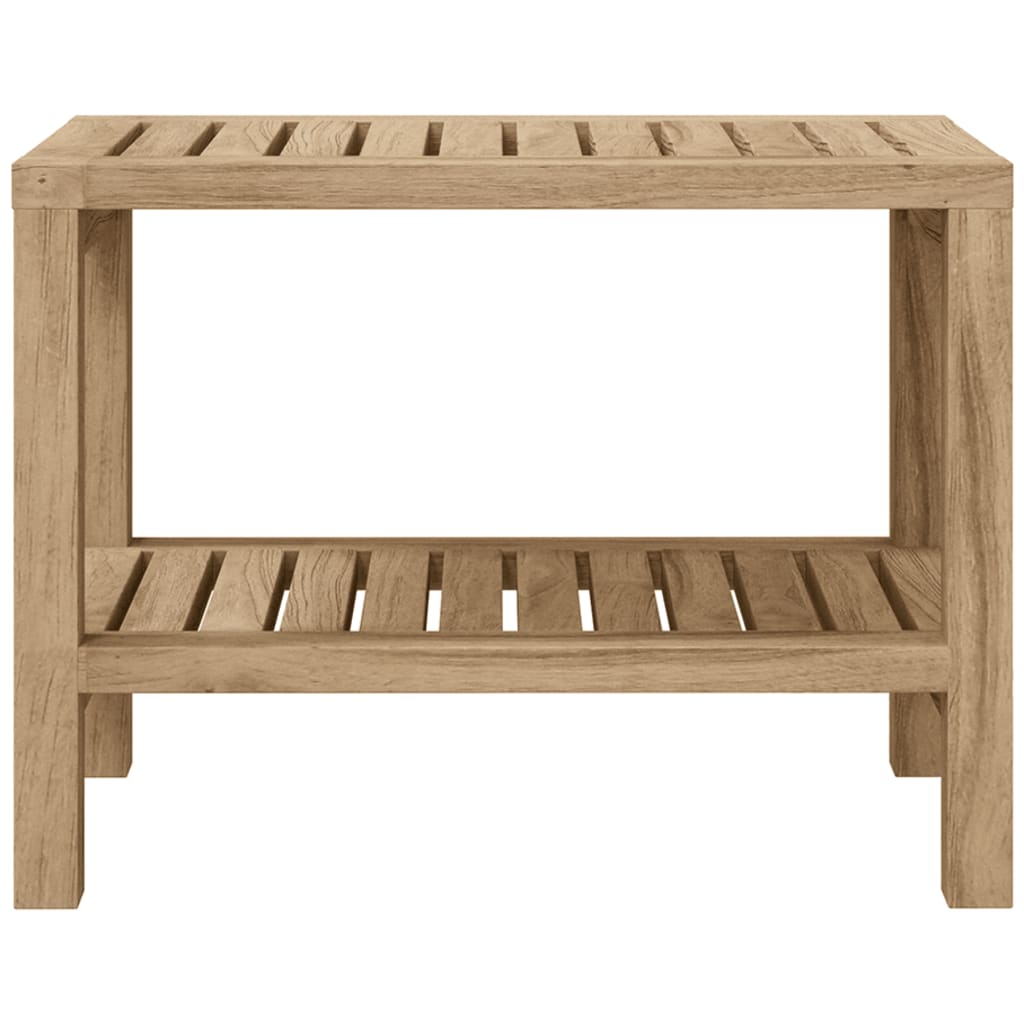 Odkládací Stolek Do Koupelny 60X30X45 Cm Masivní Teakové Dřevo