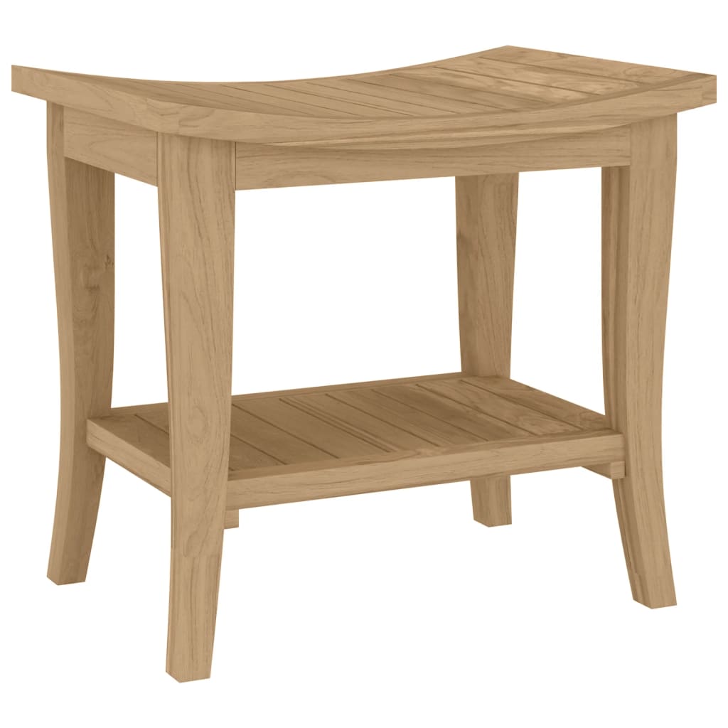 Odkládací Stolek Do Koupelny 50X35X45 Cm Masivní Teakové Dřevo