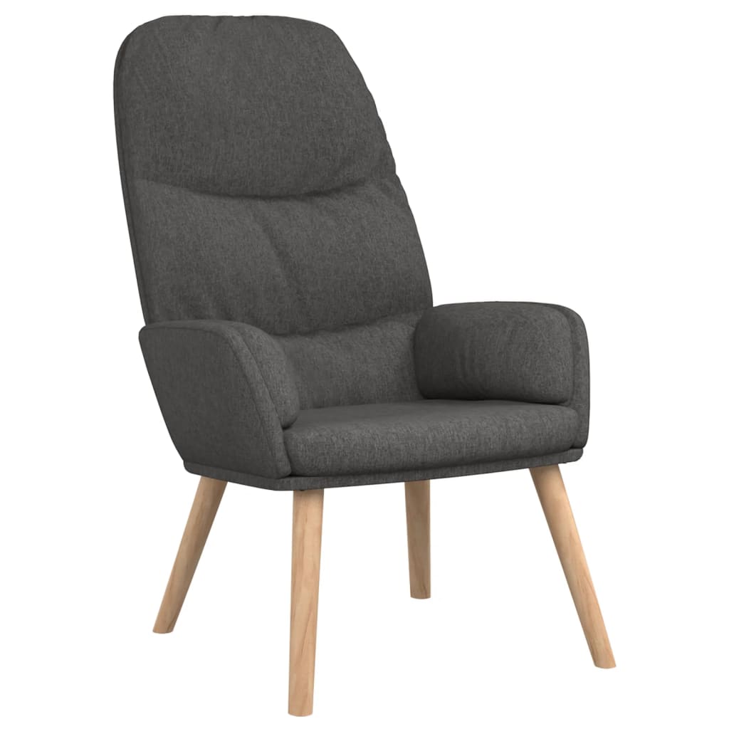 Relaxační Křeslo Tmavě Šedé Textil