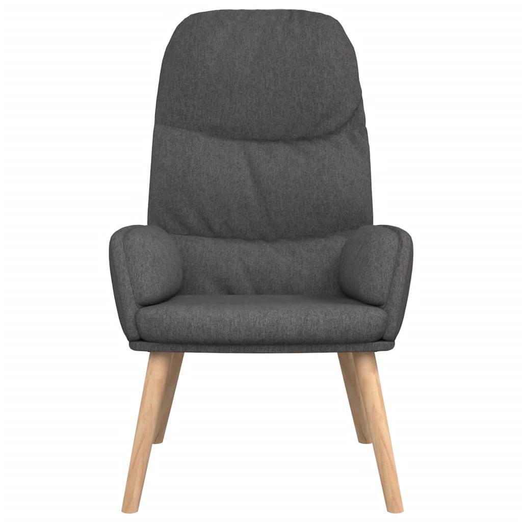 Relaxační Křeslo Tmavě Šedé Textil