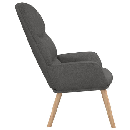 Relaxační Křeslo Tmavě Šedé Textil