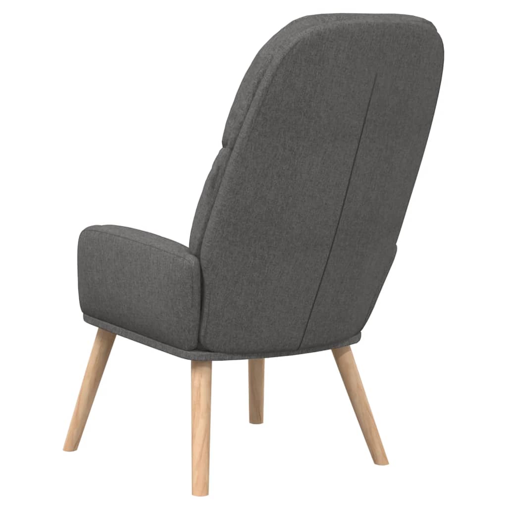 Relaxační Křeslo Tmavě Šedé Textil