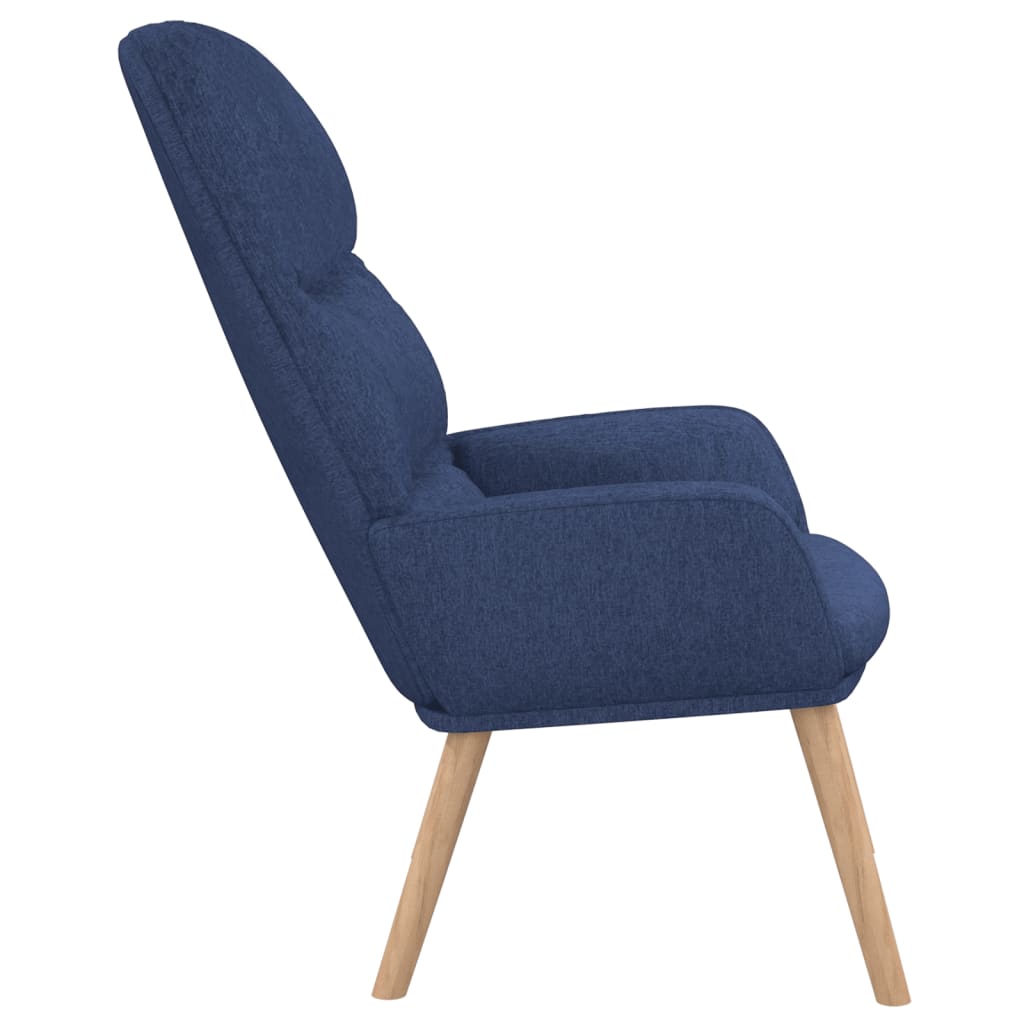 Relaxační Křeslo Modré Textil