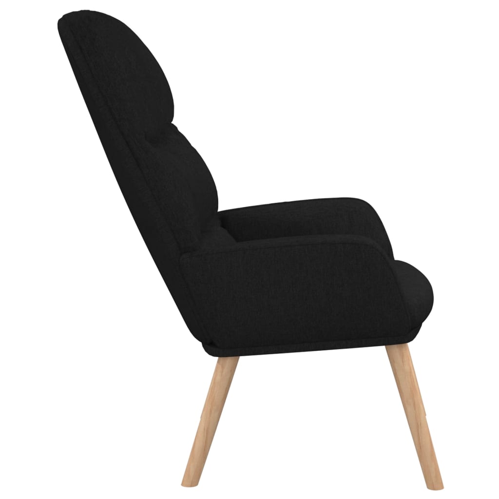 Relaxační Křeslo Černé Textil
