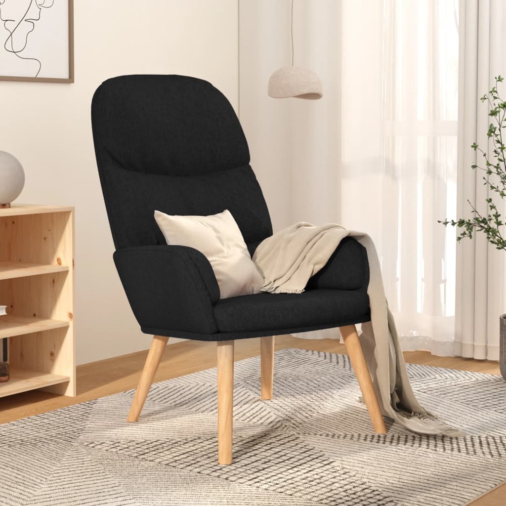 Relaxační Křeslo Černé Textil