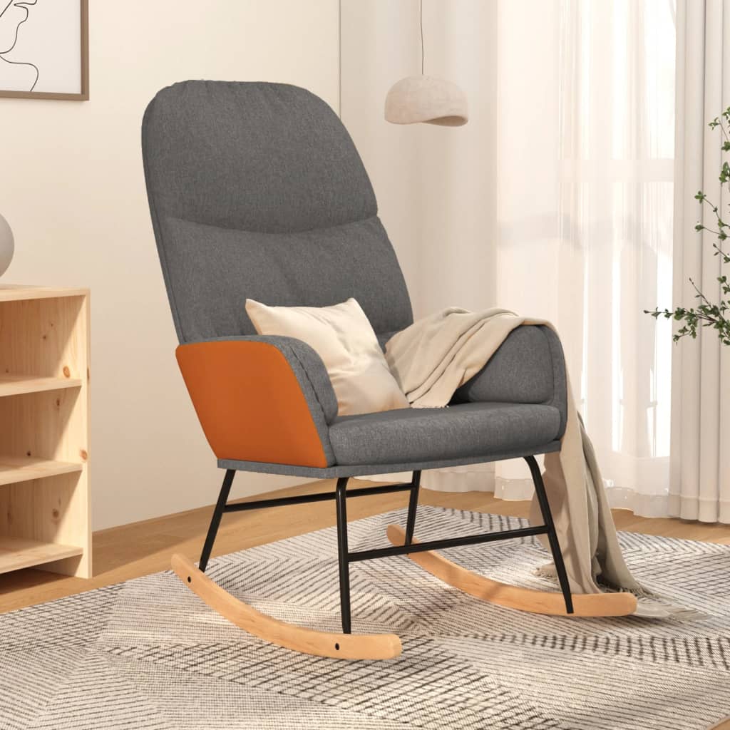 Houpací Křeslo Světle Šedé Textil