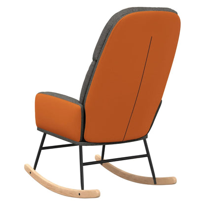 Houpací Křeslo Tmavě Šedé Textil