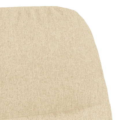 Houpací Křeslo Krémově Bílé Textil