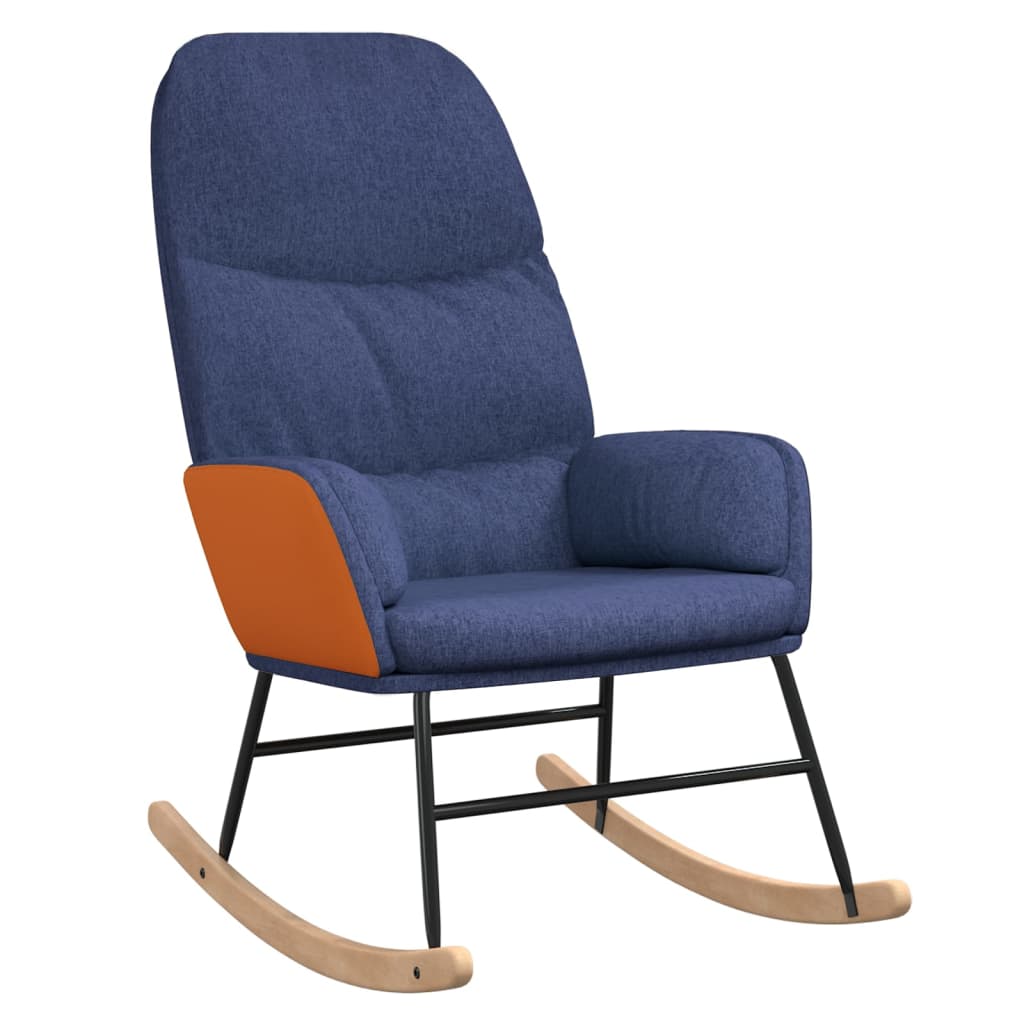 Houpací Křeslo Modré Textil