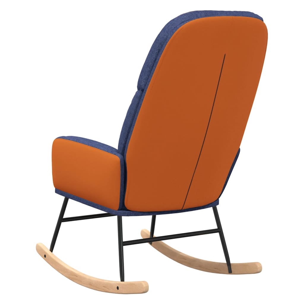 Houpací Křeslo Modré Textil