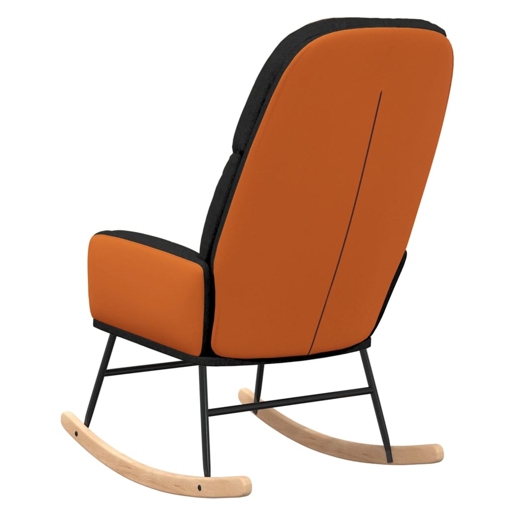 Houpací Křeslo Černé Textil