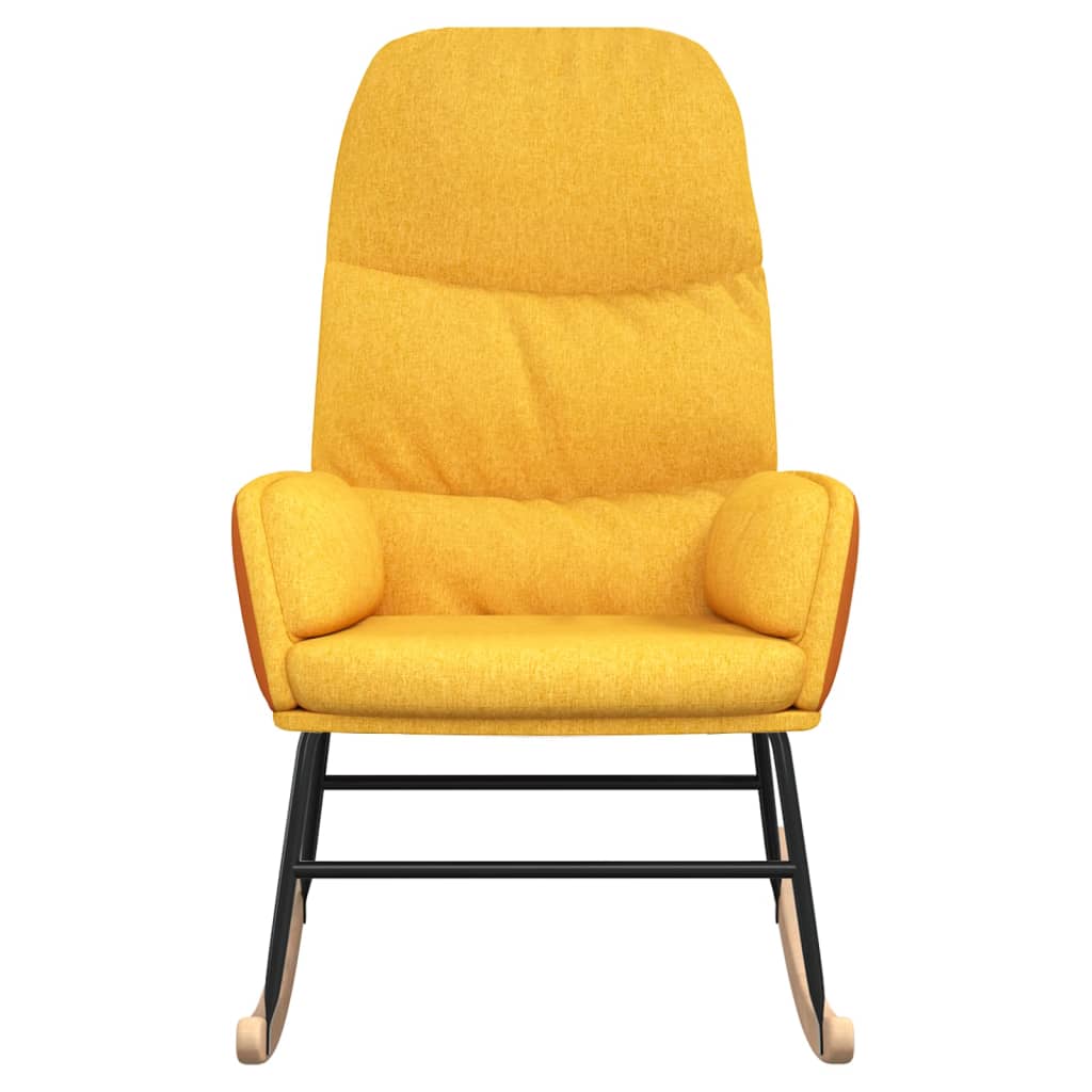Houpací Křeslo Hořčicově Žluté Textil