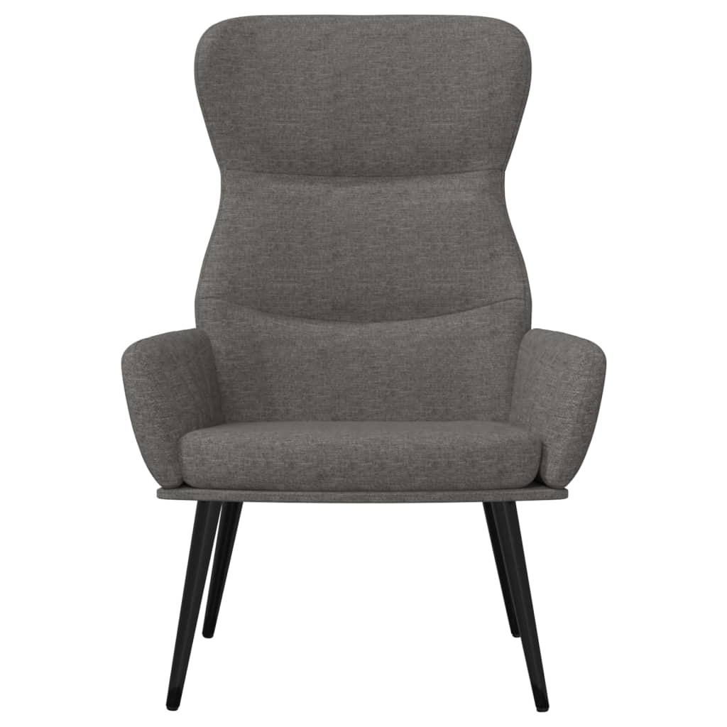 Relaxační Křeslo Světle Šedé Textil