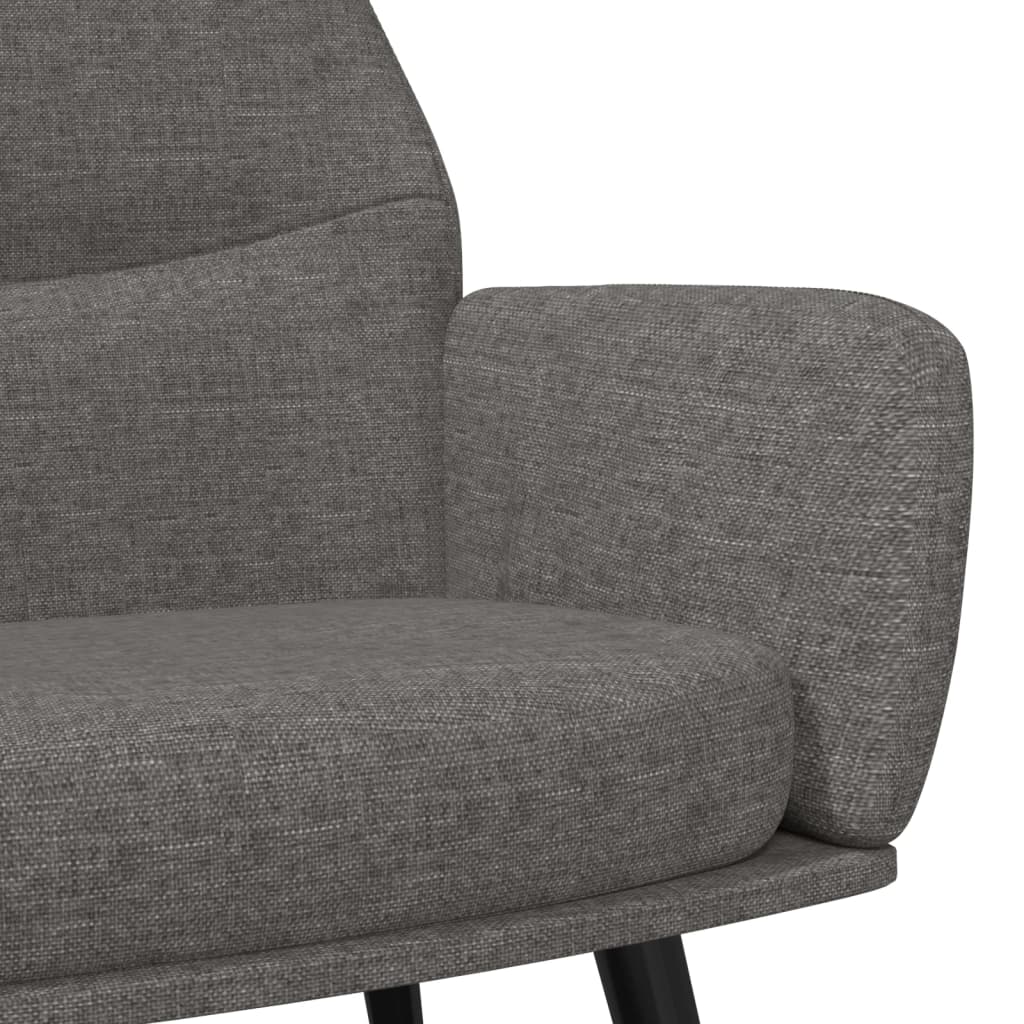 Relaxační Křeslo Světle Šedé Textil
