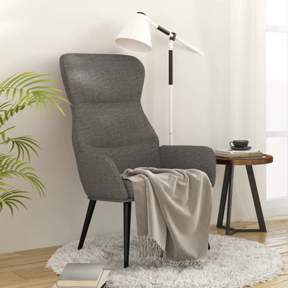 Relaxační Křeslo Světle Šedé Textil
