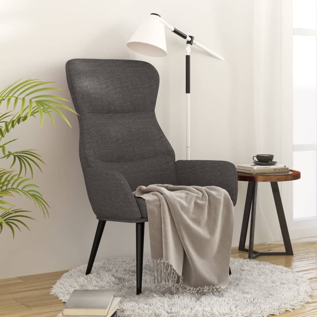 Relaxační Křeslo Světle Šedé Textil
