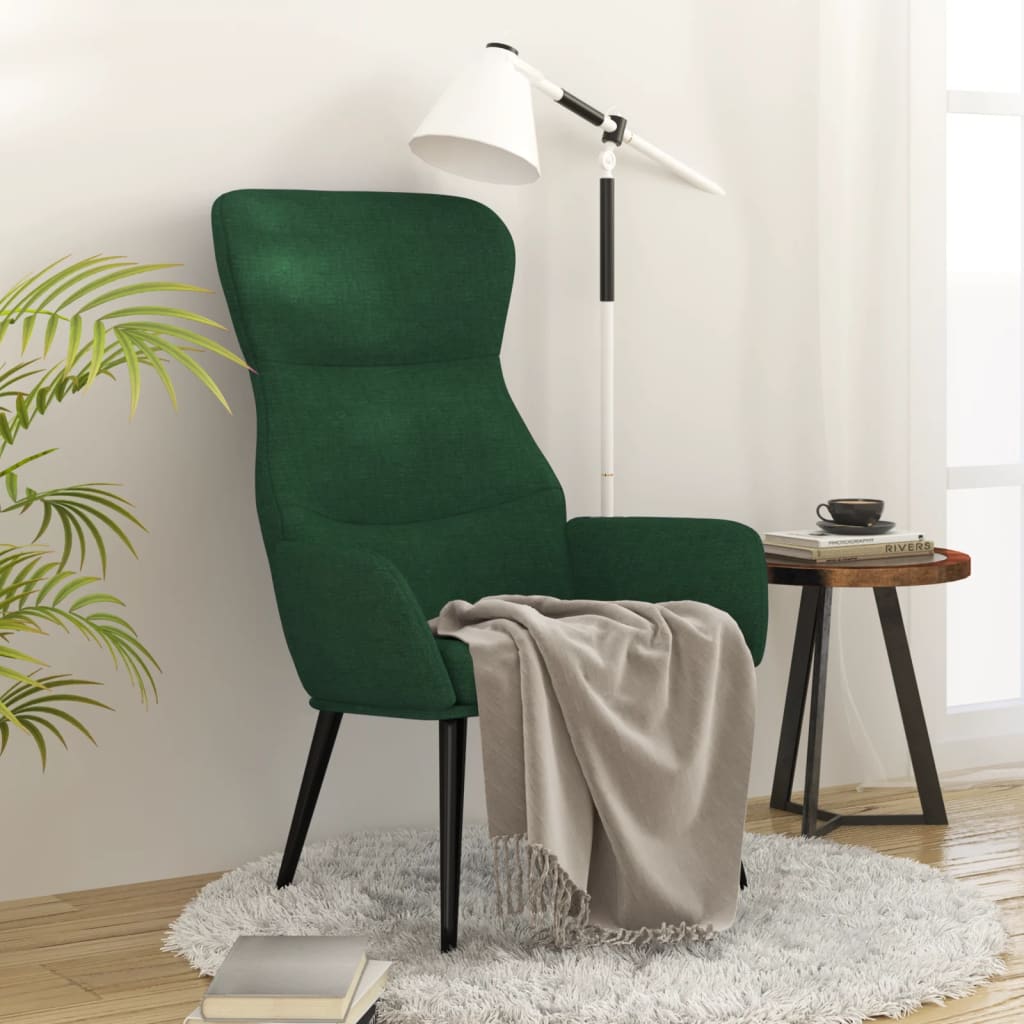 Relaxační Křeslo Tmavě Zelené Textil