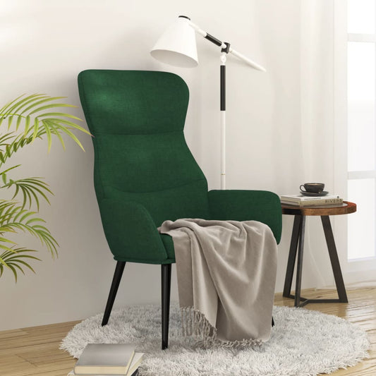 Relaxační Křeslo Tmavě Zelené Textil