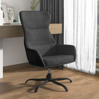 Relaxační Křeslo Tmavě Šedé Textil