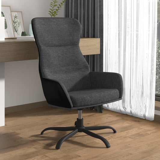 Relaxační Křeslo Tmavě Šedé Textil