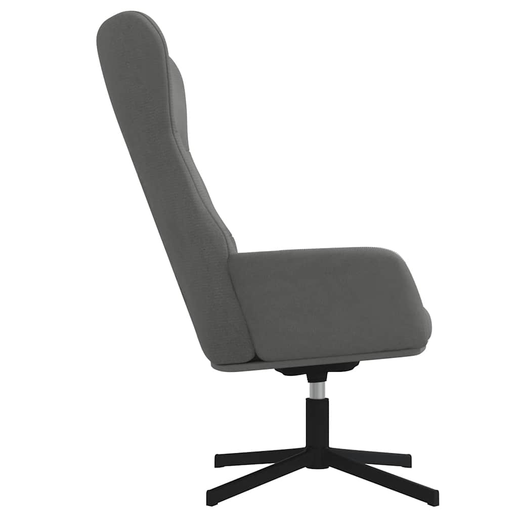 Relaxační Křeslo Tmavě Šedé Samet