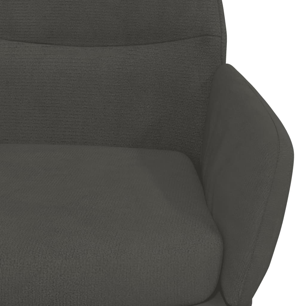 Relaxační Křeslo Tmavě Šedé Samet