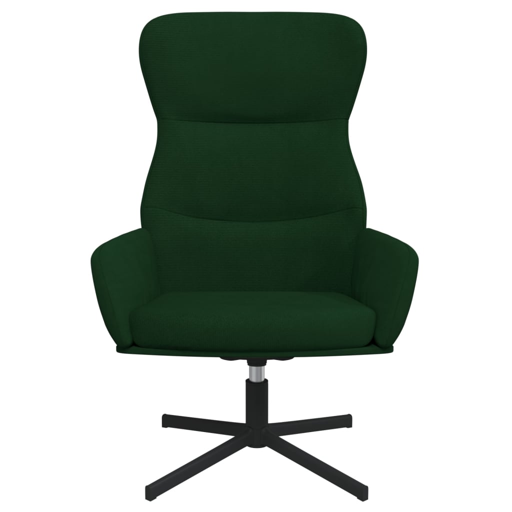 Relaxační Křeslo Tmavě Zelené Samet