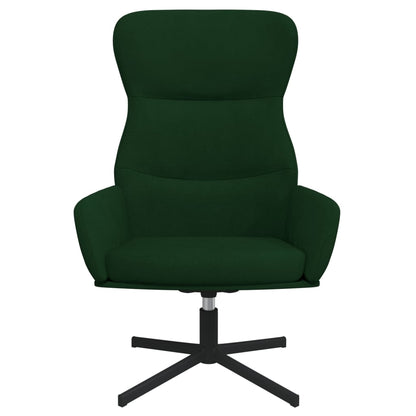 Relaxační Křeslo Tmavě Zelené Samet