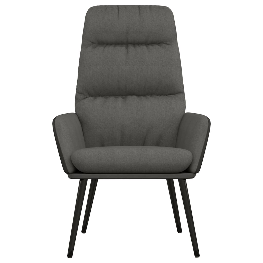 Relaxační Křeslo Tmavě Šedé Textil