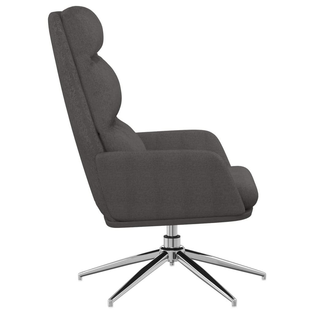 Relaxační Křeslo Tmavě Šedé Textil
