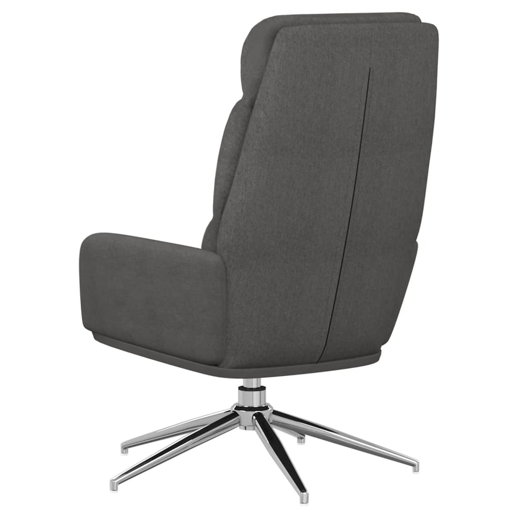 Relaxační Křeslo Tmavě Šedé Textil