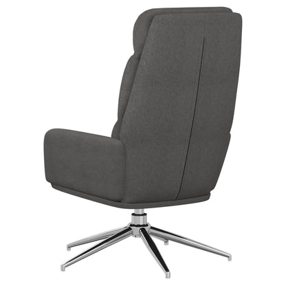 Relaxační Křeslo Tmavě Šedé Textil