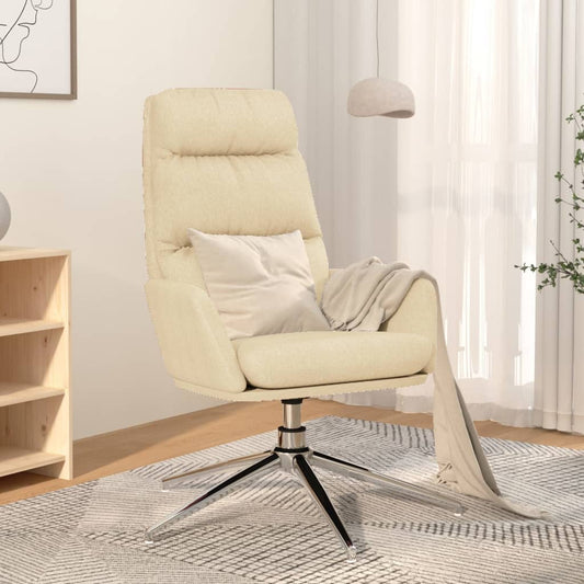 Relaxační Křeslo Krémové Textil