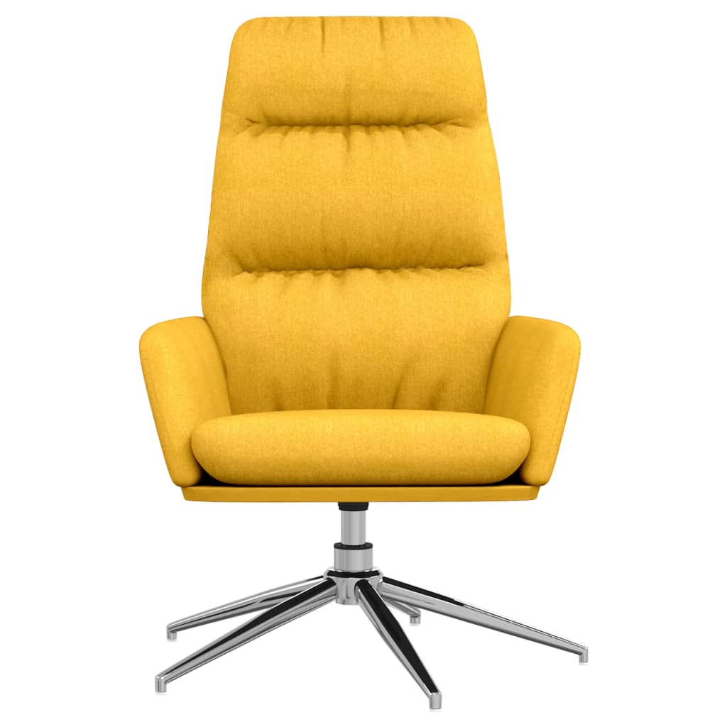 Relaxační Křeslo Hořčicově Žluté Textil