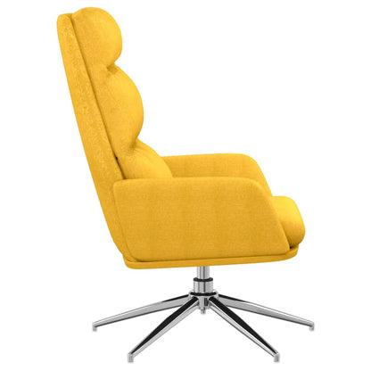 Relaxační Křeslo Hořčicově Žluté Textil