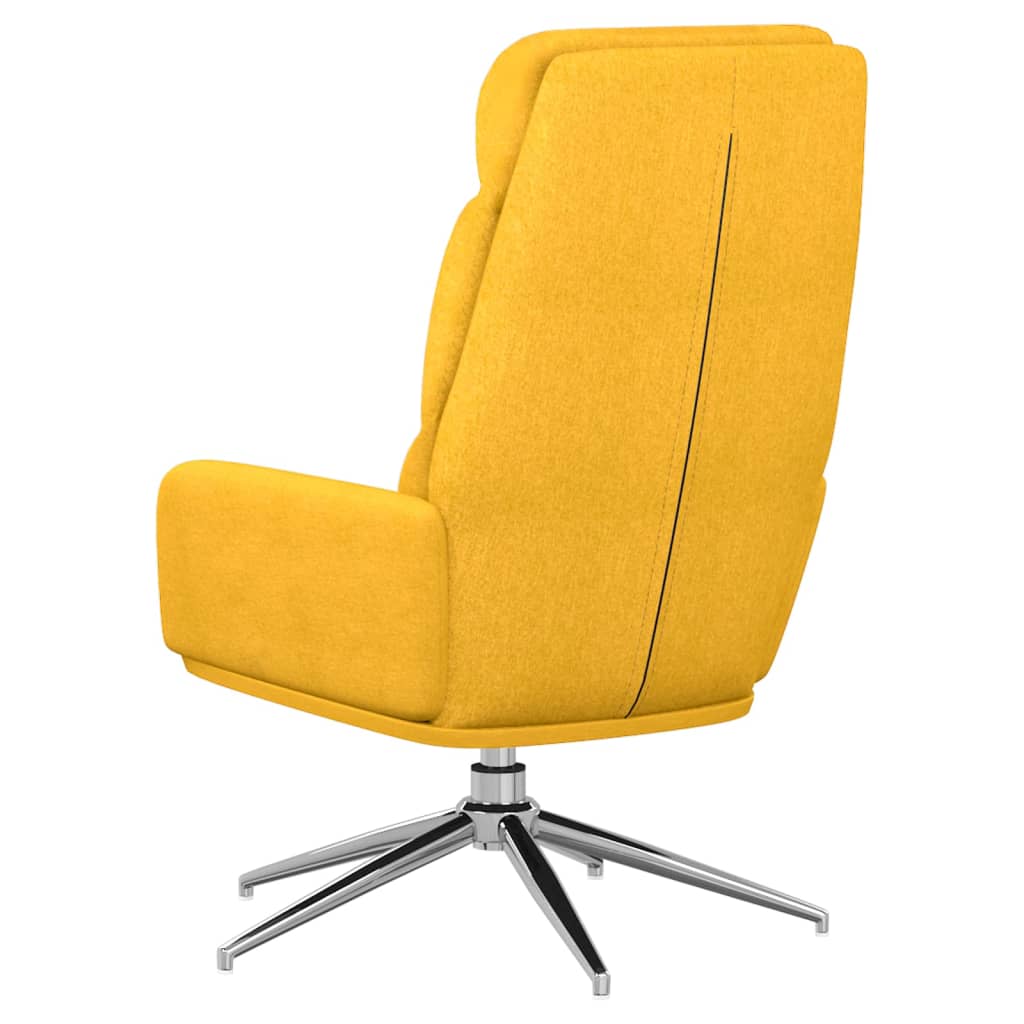 Relaxační Křeslo Hořčicově Žluté Textil