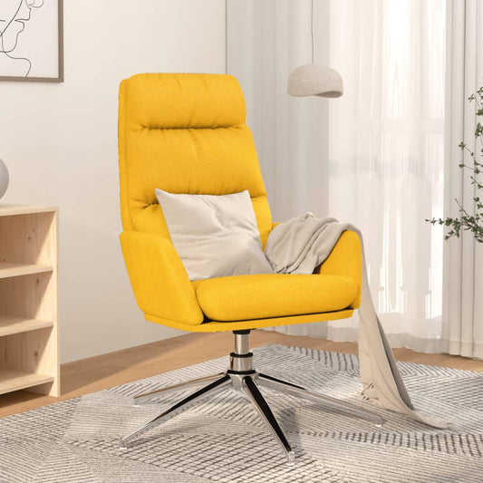 Relaxační Křeslo Hořčicově Žluté Textil