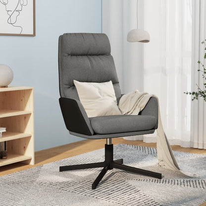 Relaxační Křeslo Tmavě Šedé Textil