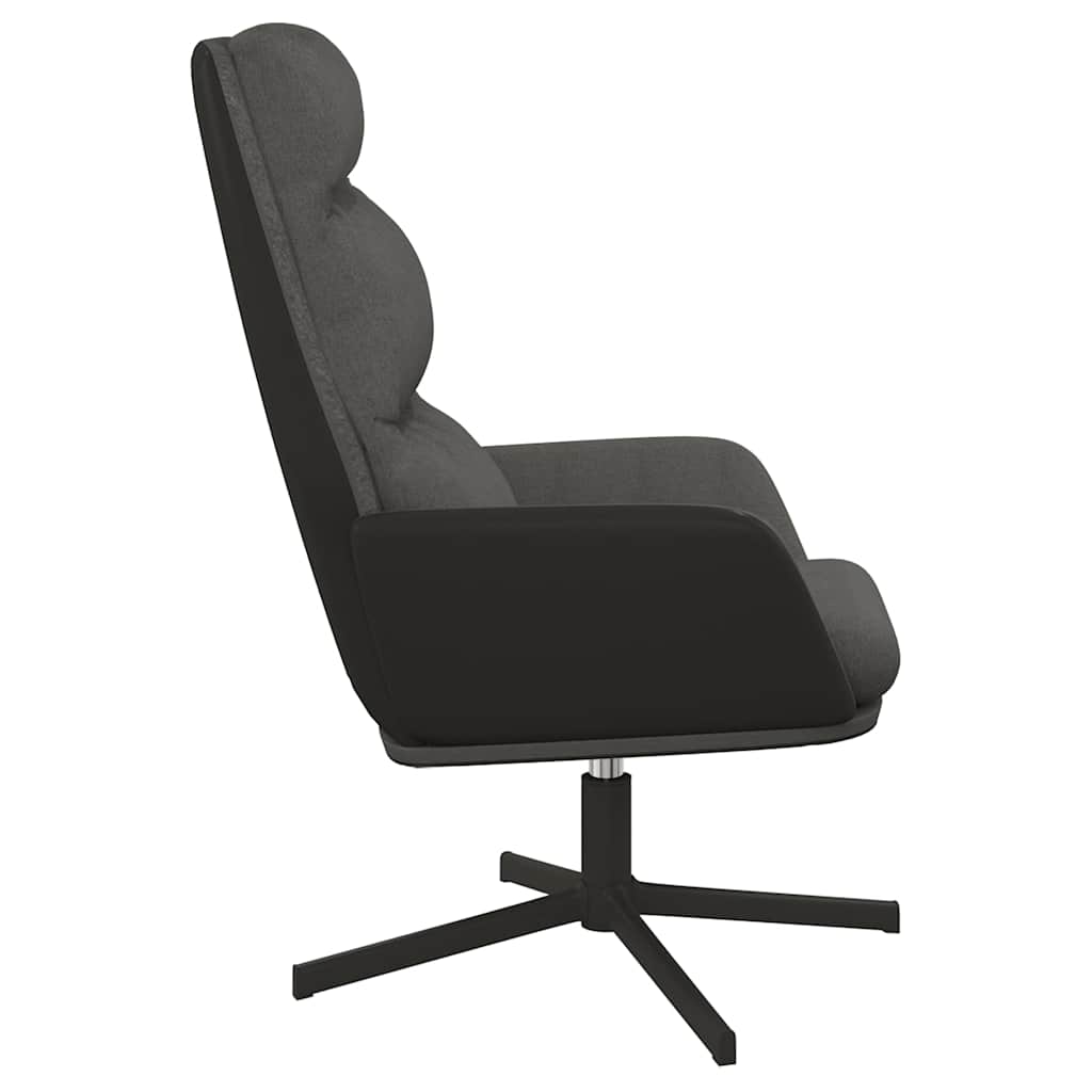 Relaxační Křeslo Tmavě Šedé Textil
