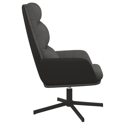 Relaxační Křeslo Tmavě Šedé Textil