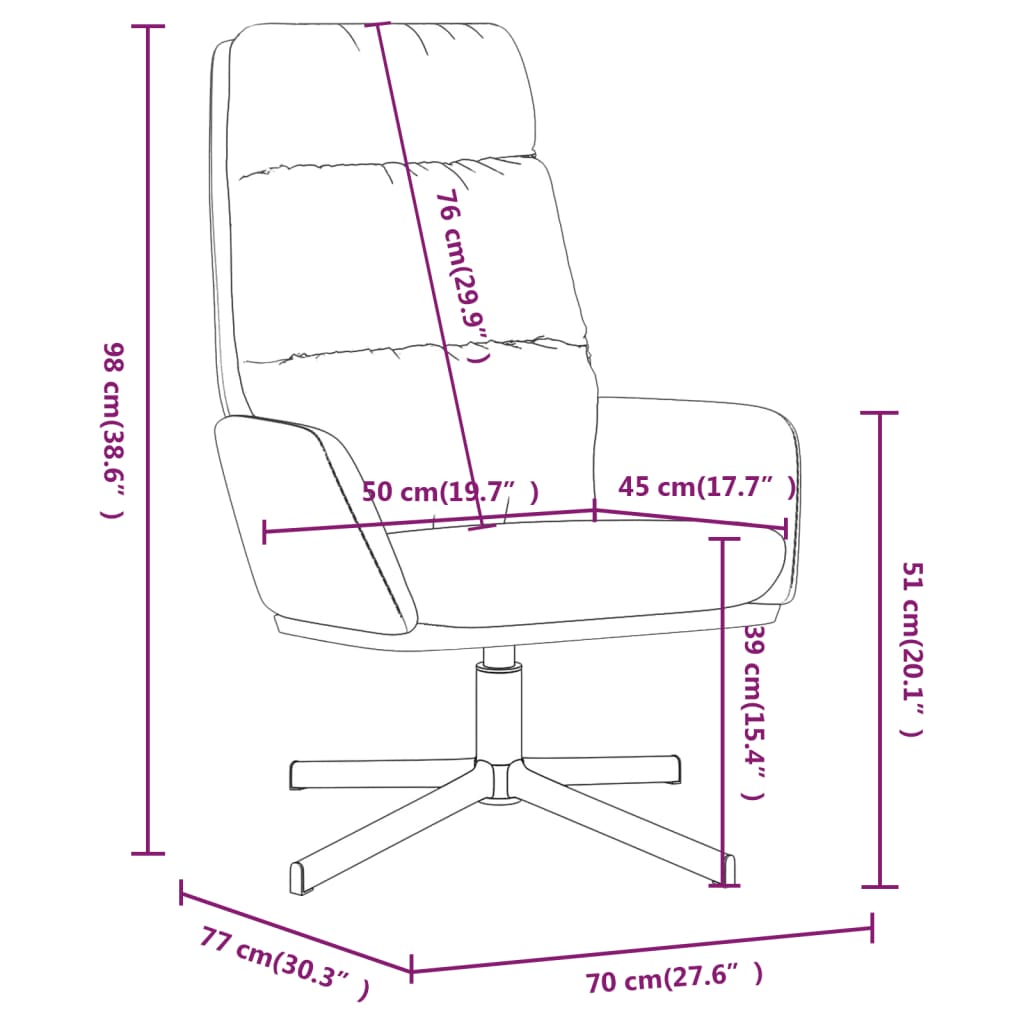 Relaxační Křeslo Tmavě Šedé Textil