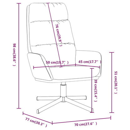 Relaxační Křeslo Tmavě Šedé Textil