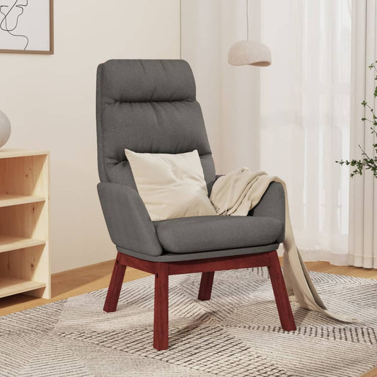 Relaxační Křeslo Světle Šedé Textil