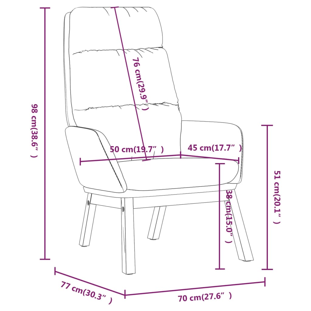 Relaxační Křeslo Černé Textil
