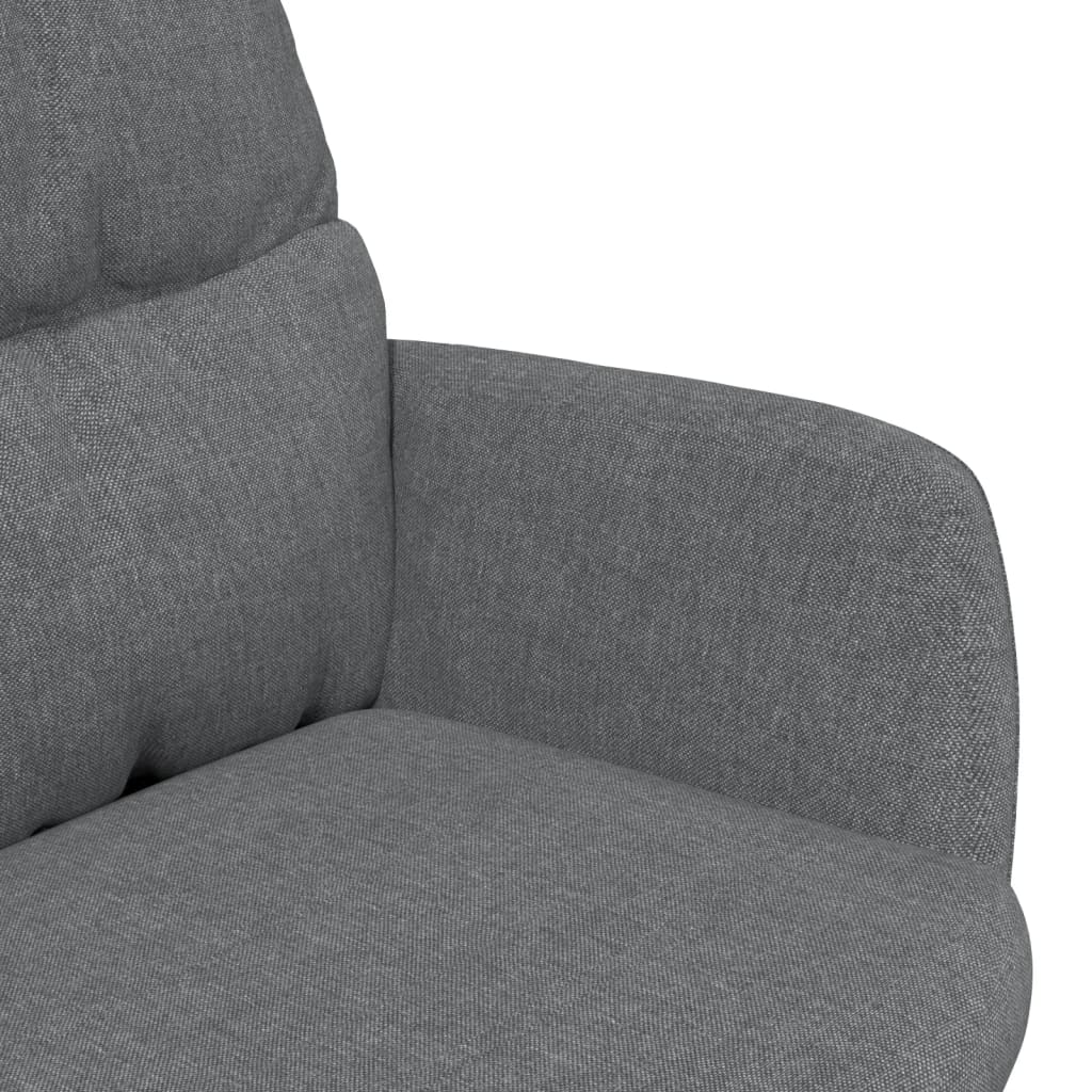 Relaxační Křeslo Světle Šedé Textil
