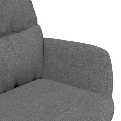 Relaxační Křeslo Světle Šedé Textil